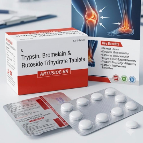 Trypsin, Bromelain & Rutoside Trihydrate Tablets
